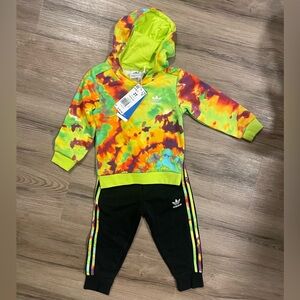 Adidas - Toddler Crew Sweater & Track Pant Set Tie Dye